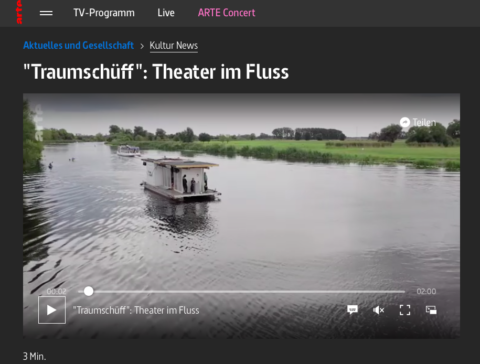 Bildschirmfoto des Beitrages "Traumschüff: Theater im Fluss", arte, 29.10.2019